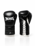 AeroTrain Lace Up Boxing Gloves - Black