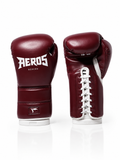 AeroTrain Lace Up Boxing Gloves - Burgundy