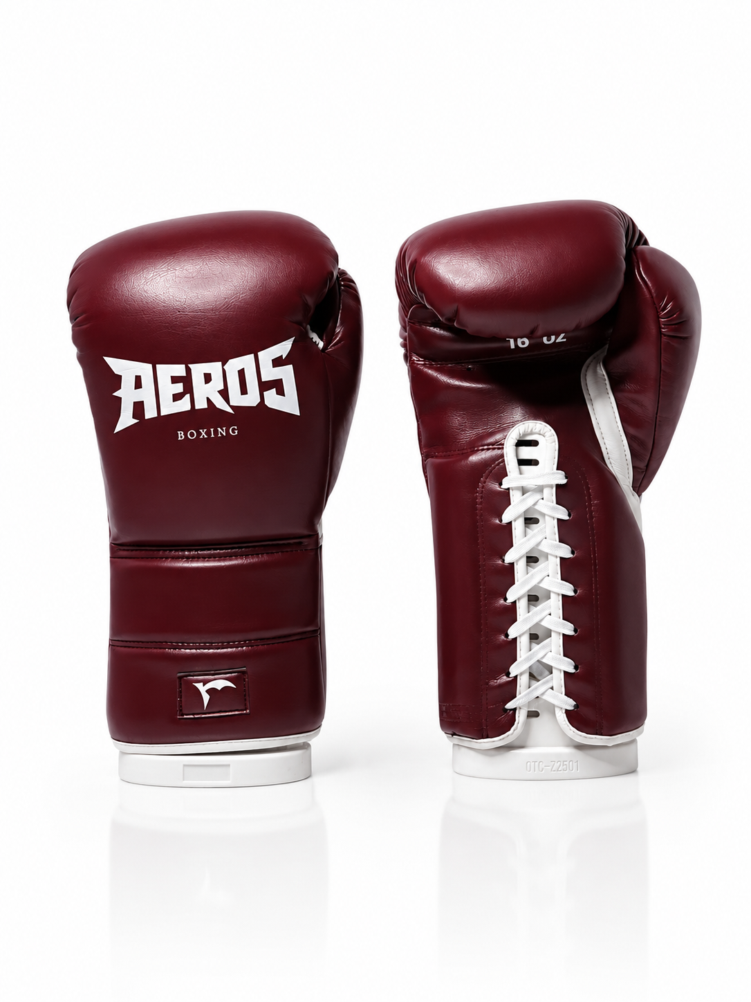 AeroTrain Lace Up Boxing Gloves - Burgundy